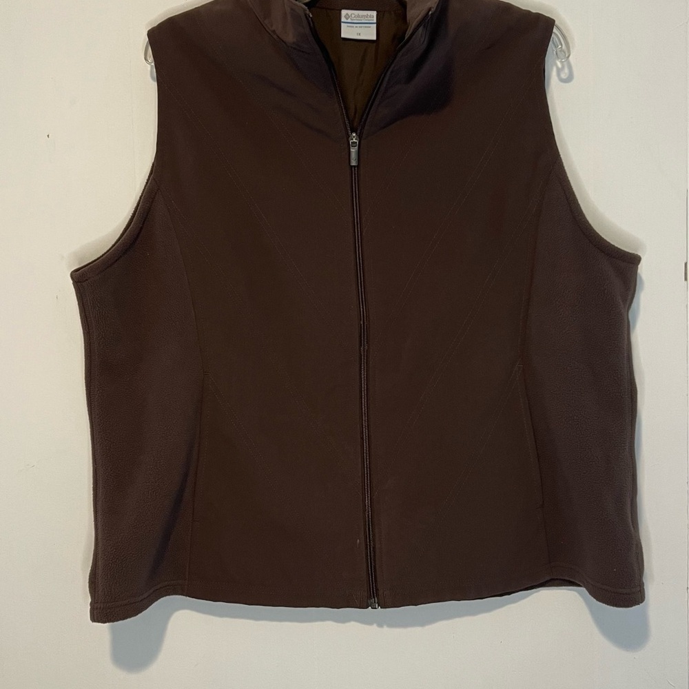 Columbia Dark Brown Fleece-Lined Vest U1